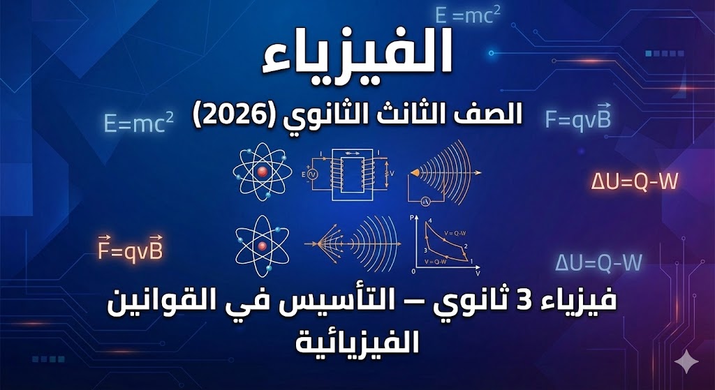 فيزياء 3 ثانوي – التأسيس في القوانين الفيزيائية